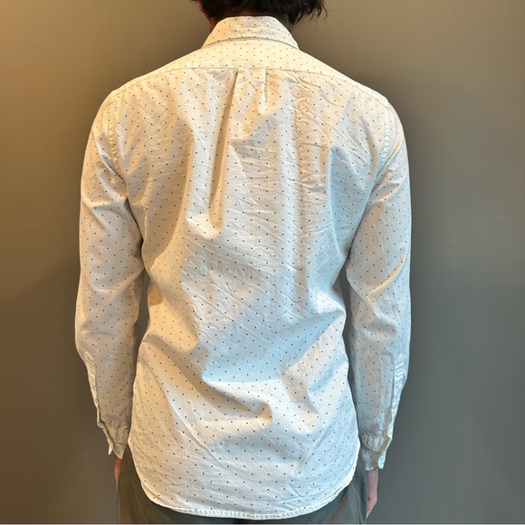 J. Crew White Shirt with Black Dots - Picture 2 of 4